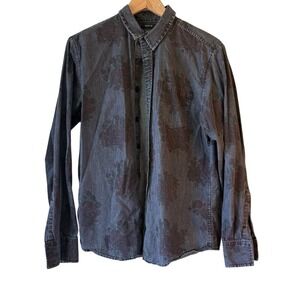 American Rag Floral Button Down Shirt Long Sleeve Casual Medium